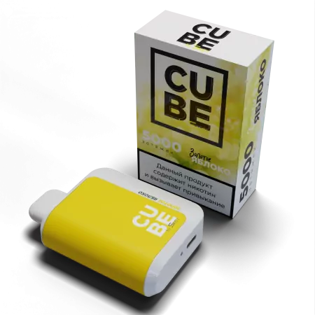 Одноразовая электронная сигарета Skey Cube 5000 - Золотое Яблоко M — фото 2