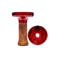 Чаша глиняная Облако Phunnel M Glaze (Красно-черный мрамор)