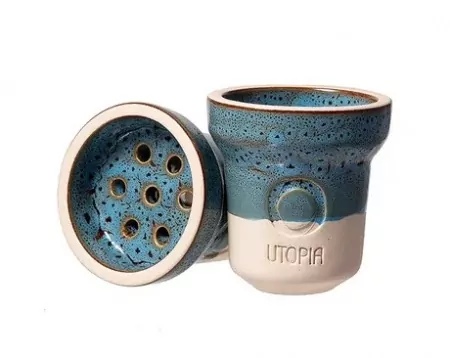 Чаша глиняная Utopia Бочка (Freya Glaze Blue)