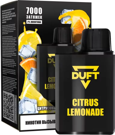 Одноразовая электронная сигарета Duft 7000 Citrus Lemonade M