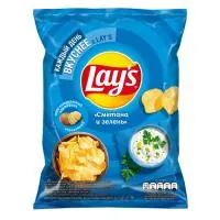 Чипсы Lay's 70г Сметана Зелень