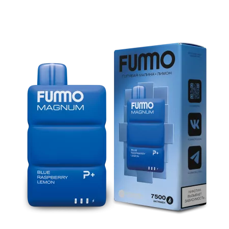 Одноразовая электронная сигарета Fummo Magnum 7500 - Голубая Малина Лимон М